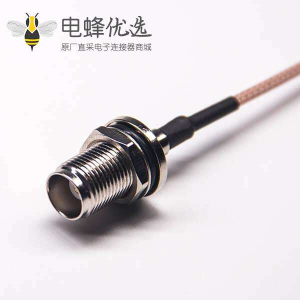 tnc接头防水前锁板母头转bnc公头接RG316组装线材