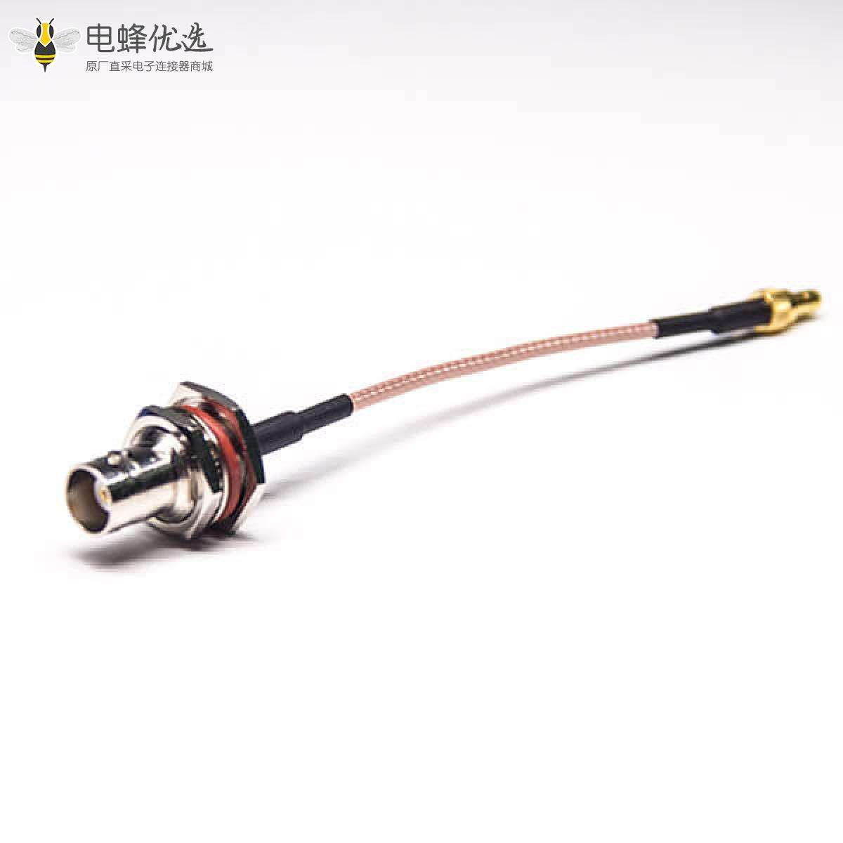 SMB转BNC直式母头转直式母头防水大六角50欧姆接RG316线