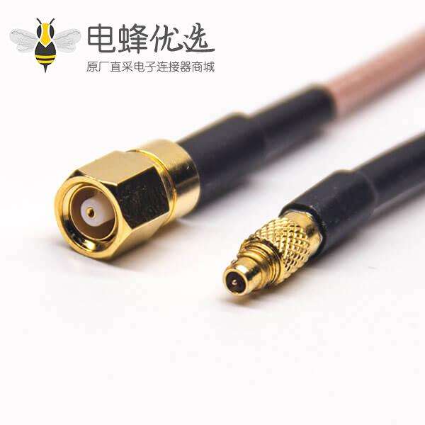 MMCX接口直式公头转SMC直式母头同轴线缆接RG316