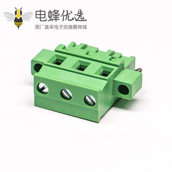 螺钉式插拔接线端子螺母锁紧式绿色压接接线直式端子