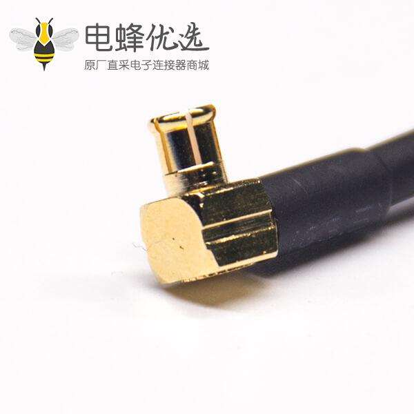 BNC延长线面板安装直式母头转MCX弯式公头接RG316线