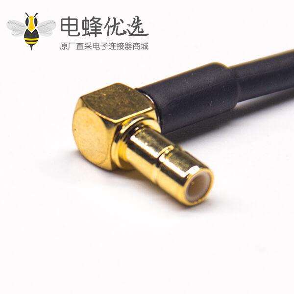 MCX线端连接器母头90度转SMB 母头90度RF线接RG316