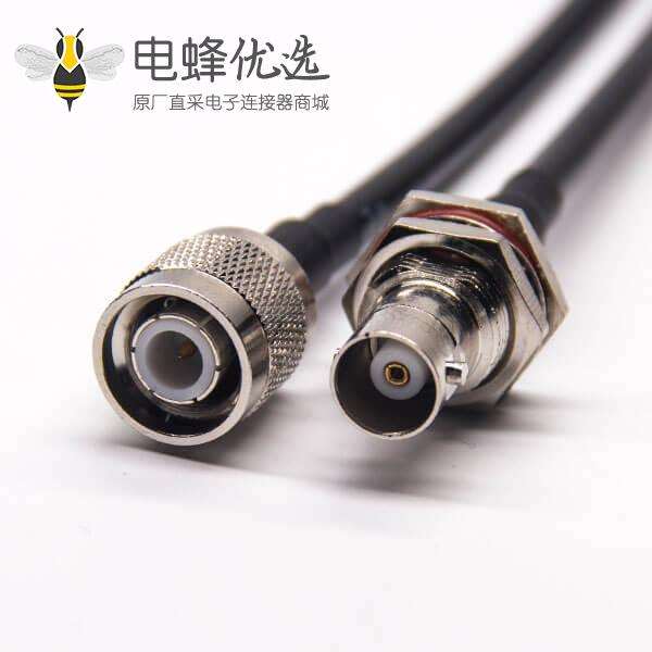 BNC接头前锁板防水直式母头转TNC直式公头接RG223 RG58线