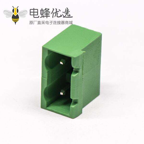 直插式接线端子2芯两侧实心端子座直式插拔连接器