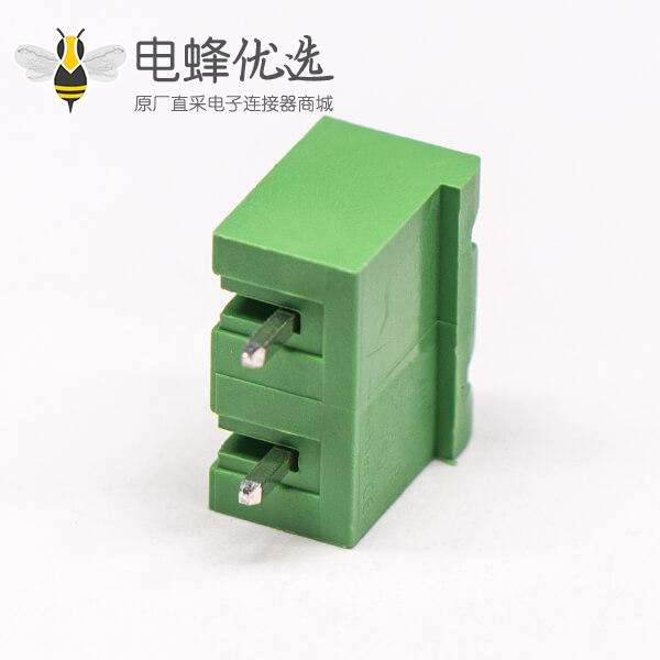 直插式接线端子2芯两侧实心端子座直式插拔连接器