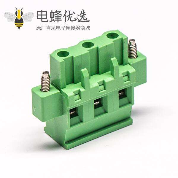 螺钉式插拔接线端子螺母锁紧式绿色压接接线直式端子
