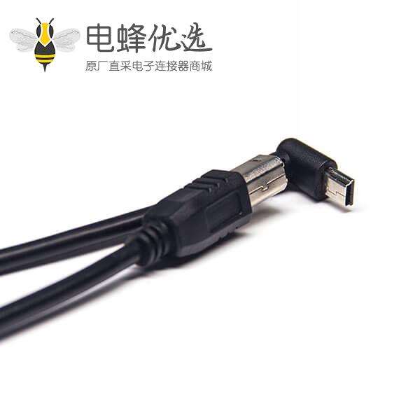 usb2.0 mini usb下弯头公转usb b直头公新品发售