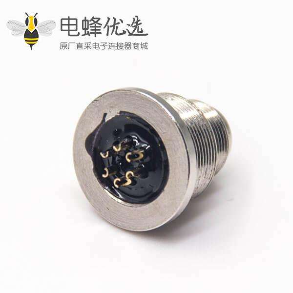 防水焊线式连接器M9公头直式焊线前锁穿墙