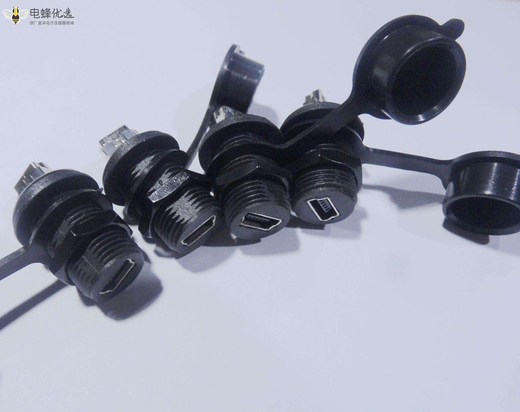 MiniUSB 5F M12-1.0 -MiniUSB 5F 防水 转接头