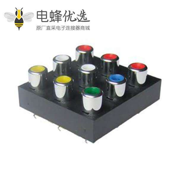 RCA莲花插座9孔180&deg;立式AV接口