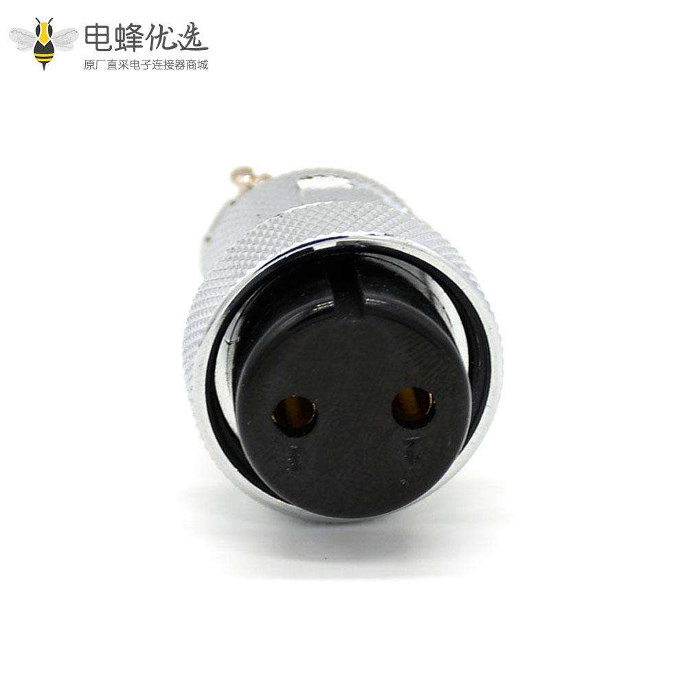GX30航空插头2芯直式母头圆形接线连接器