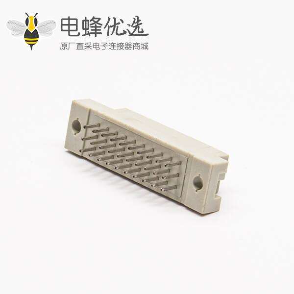 Din接头41612欧式 节距2.54 30芯（A+B+C）180度直插 母座插孔式接PCB板安装