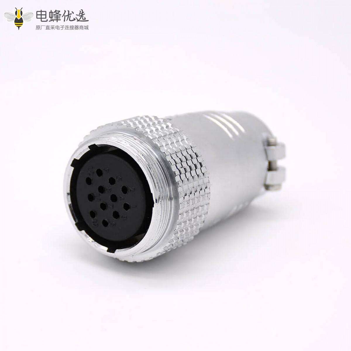 直插式连接器P28母头12芯插头接线安装