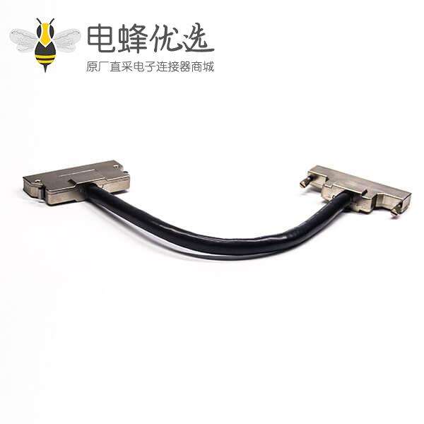 SCSI连接器100芯HPDB直式插头插座螺丝锁连接器1米