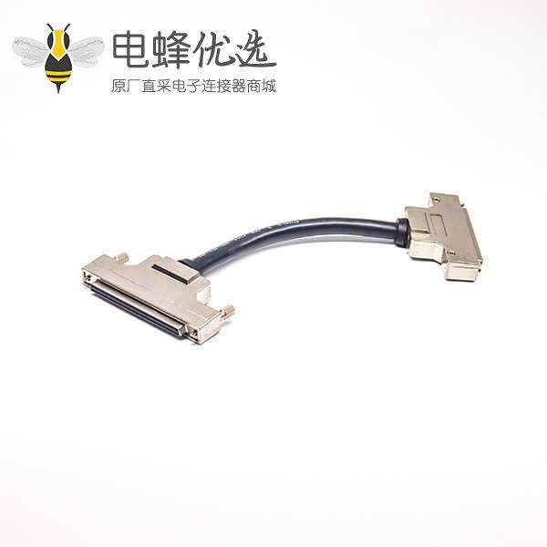 SCSI100连接器HPDB公转公直式接线螺丝锁电缆200厘米