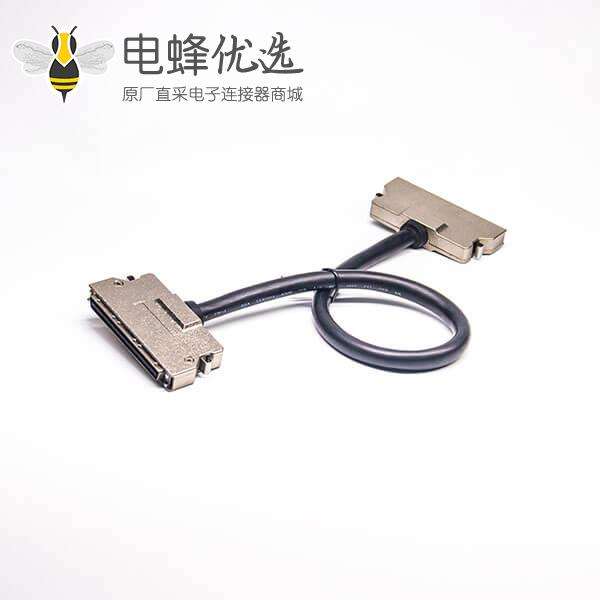 SCSI线HPCN型100芯公转公锌合金外壳组装线材2米