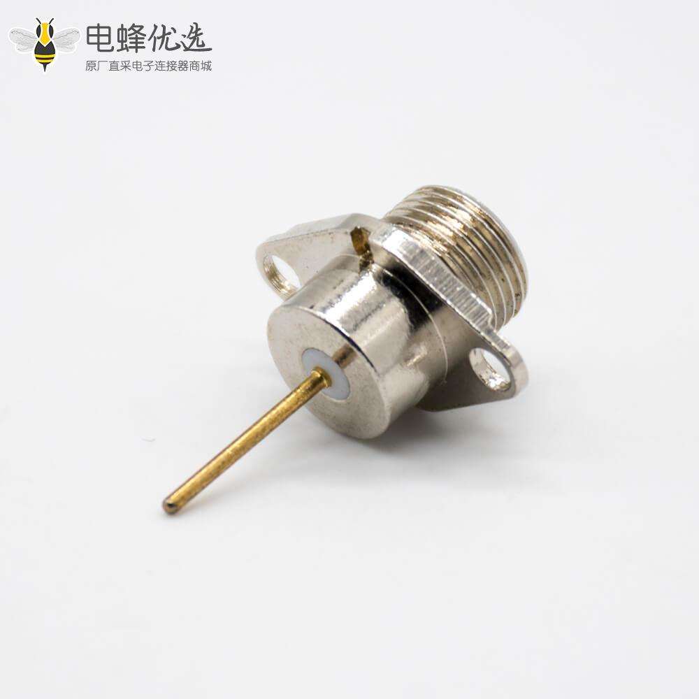 SMA内针SMA母头面板两孔法兰安装对讲机接头