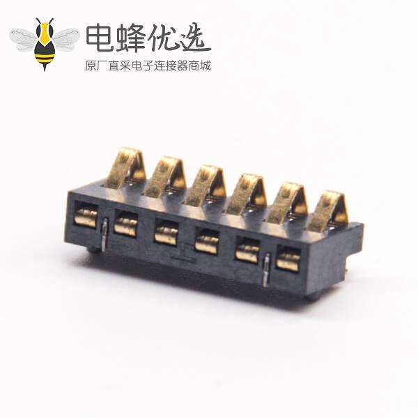 6pin弹片电池座公插头贴板安装接PCB板镀金PH3.0