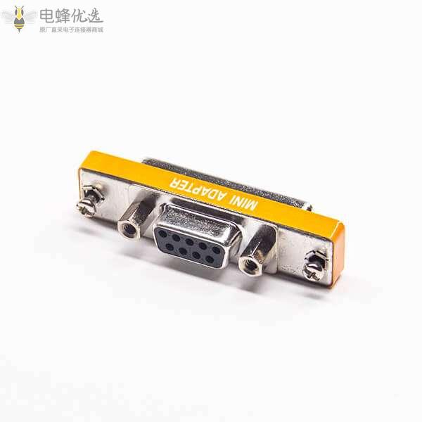 DB9转接头直式金属标准型9针母头转25针母头