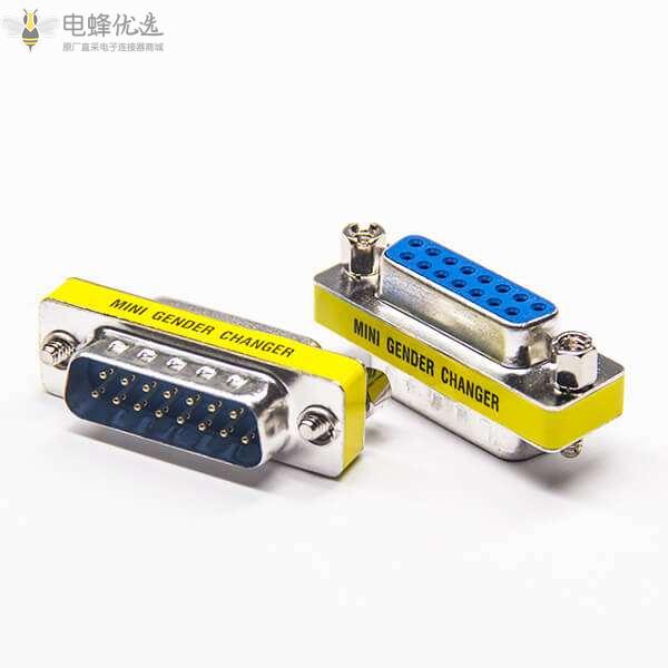 D-Sub连接器15针公转公标准型直式转接头金属