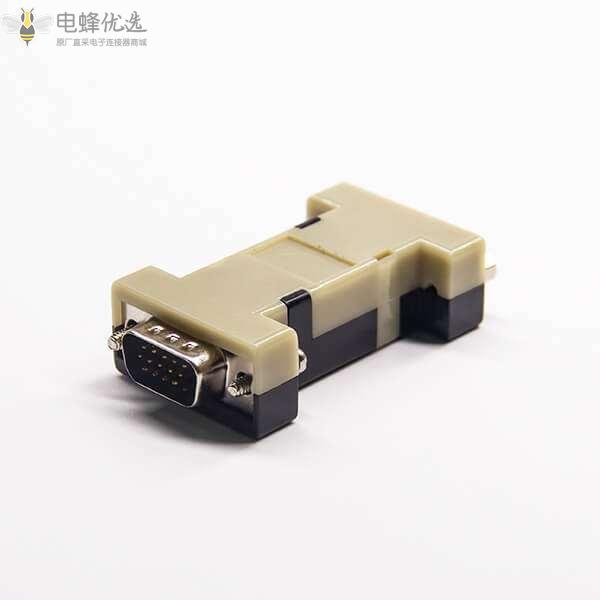 Sub-D 15针公转母三排高密度180&deg;转接头