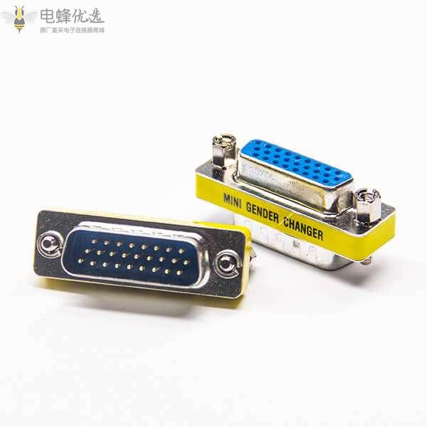 D-Sub高密度连接器公转母金属直式25Pin