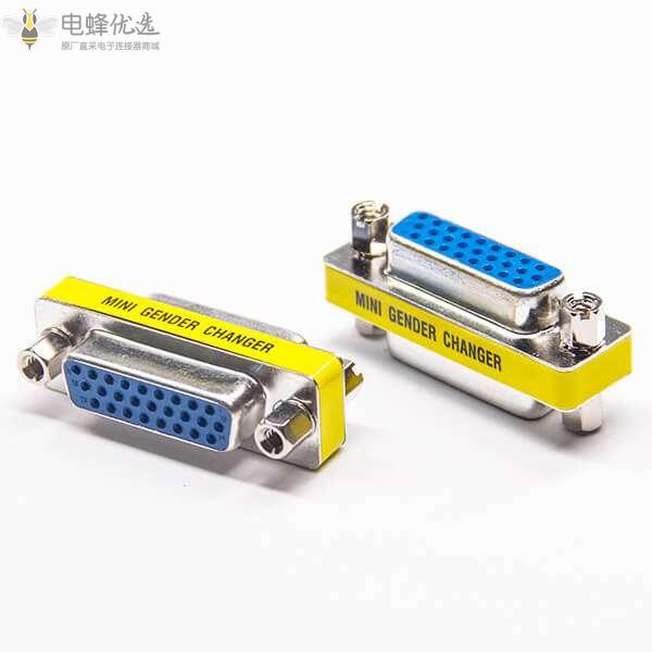 VGA转接头D-Sub标准母转母金属180&deg;转接头