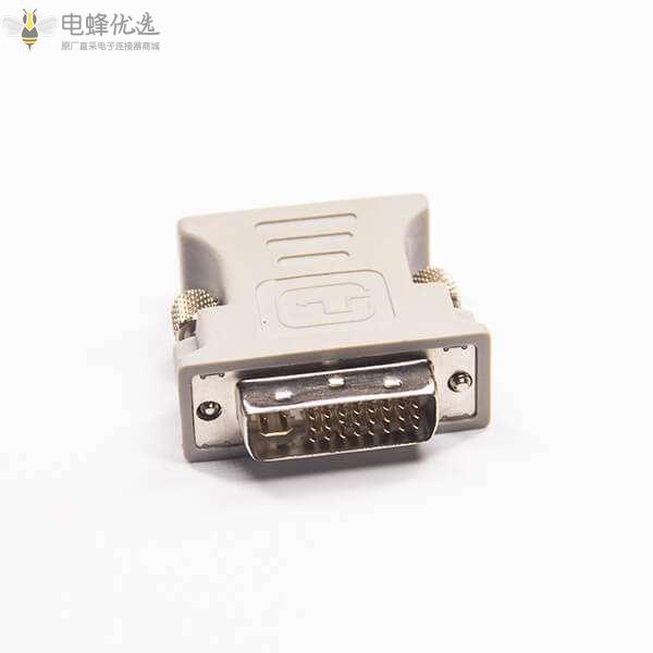 DVI接头24+5芯公头转高密度D-Sub15芯母头180&deg;