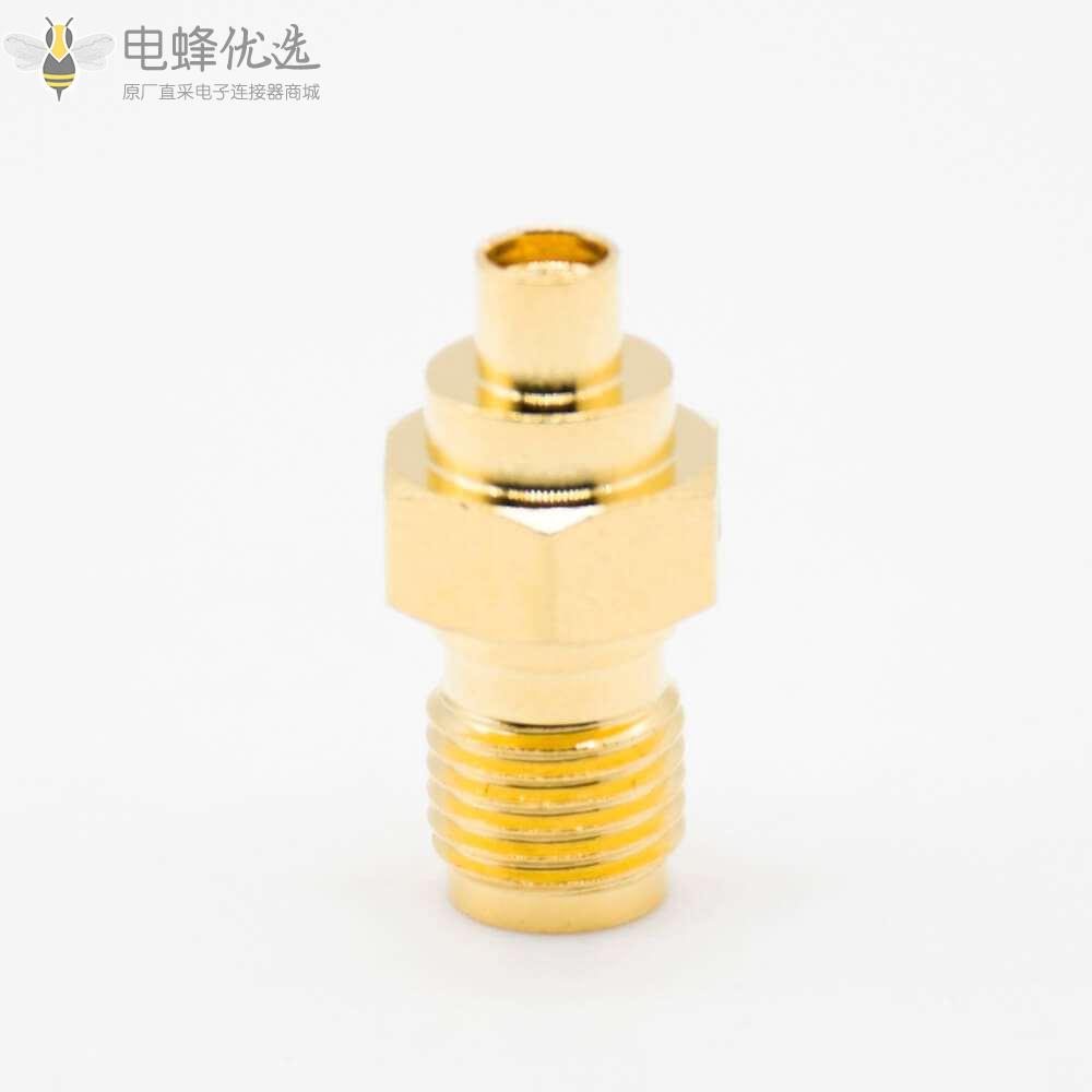 SMA母头转接头转MMCX母头KK转接头镀金直式连接器