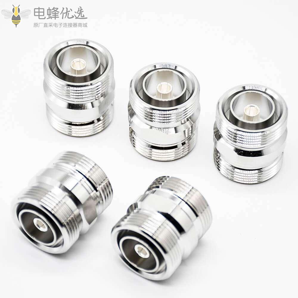 DIN转接头DIN7-16转DIN7-16母转母直式镀镍