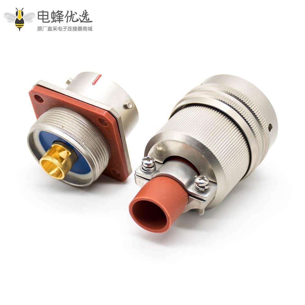 Y50DX航空插头1芯直式母插头公插座接线面板安装焊接式公母对接一套卡口连接