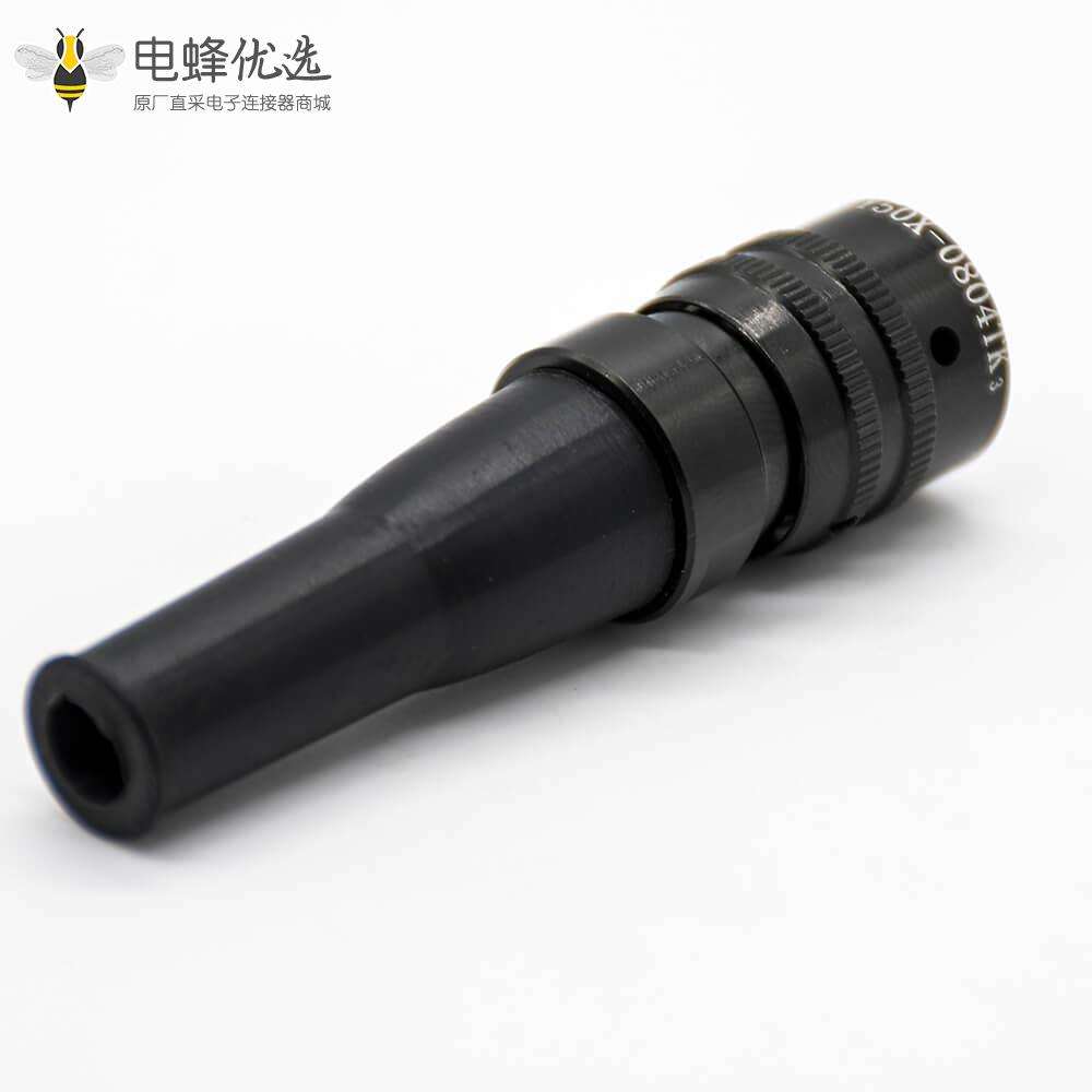 航空电连接器Y50X系列4芯08壳体防水插座面板安装接PCB前锁板插头接线焊接直式公母对接