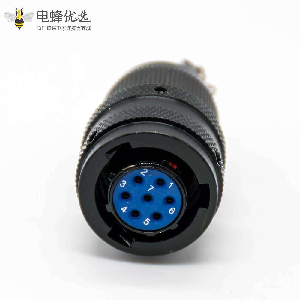 Y11P公母对接连接器卡口连接面板安装接线焊接焊杯直式4孔法兰