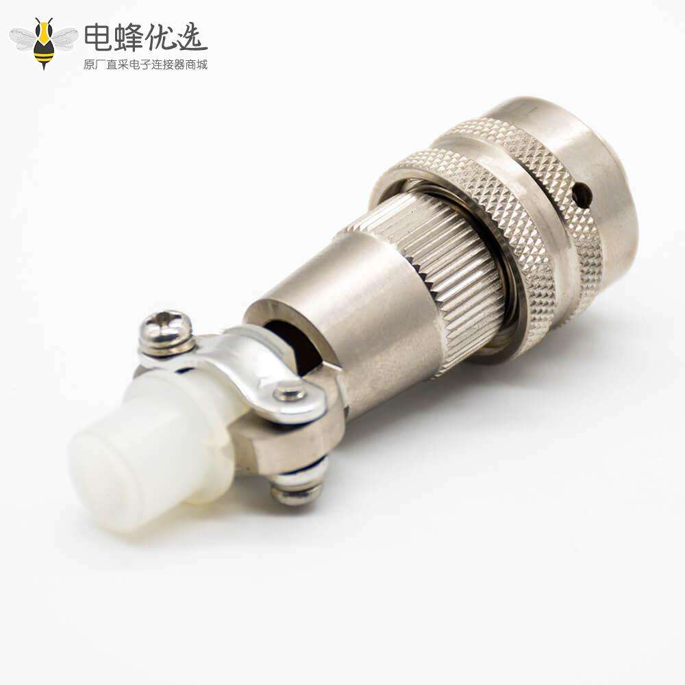 XCE插头10芯直式公头卡口连接接线焊接电连接器14壳体化学镀镍