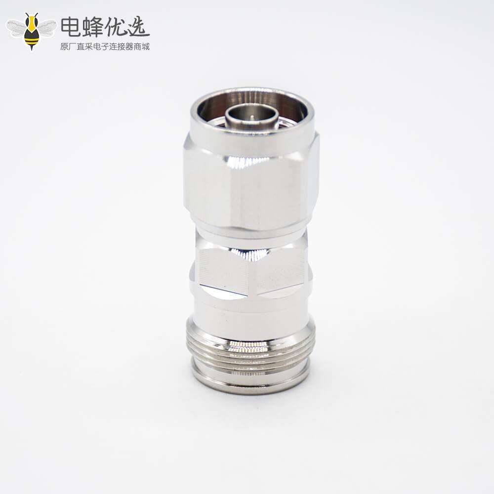 同轴转接头4.3-10母头转N头公头镀镍直式