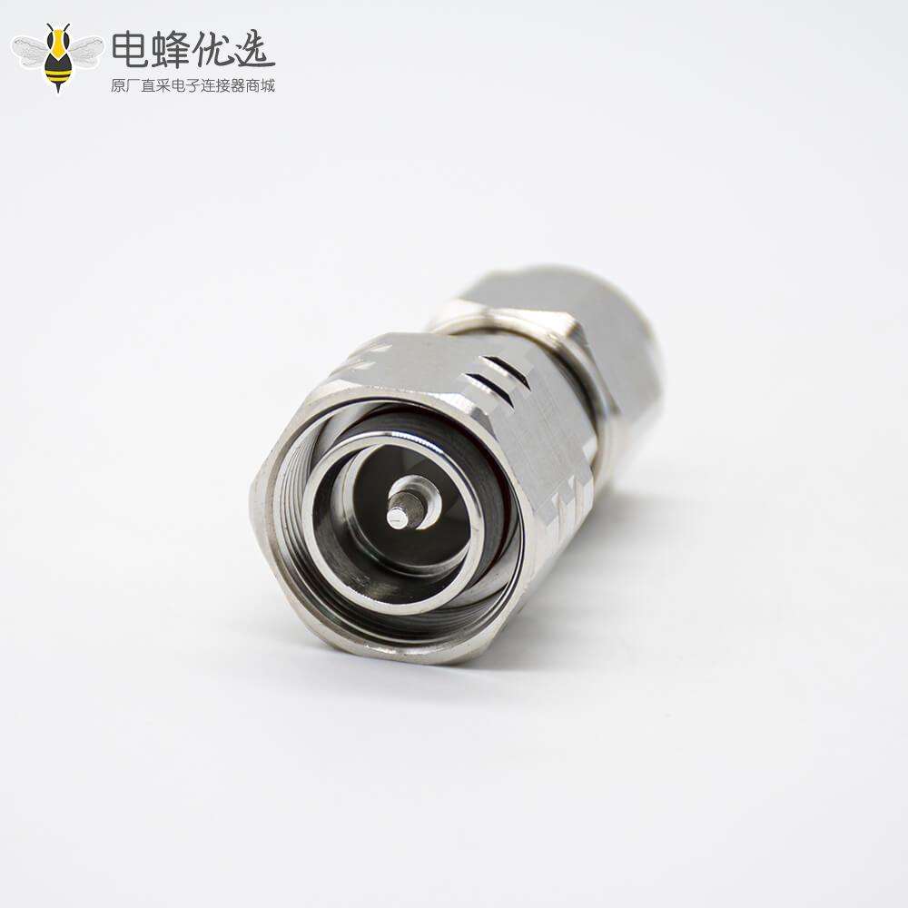 射频转接头N头直式公头转4.3-10公头同轴镀镍