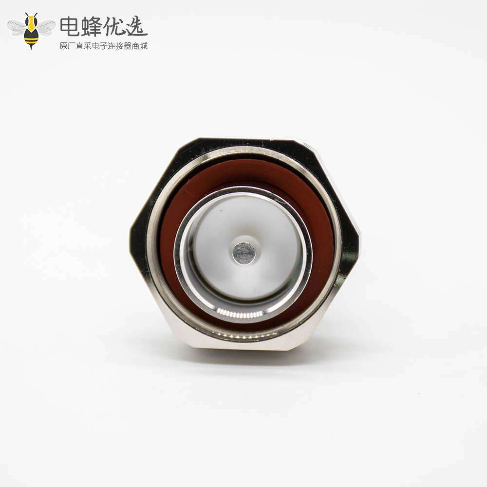 1 2 馈线接头din型公头DIN7/16标准RF连接器180&deg;焊接接线