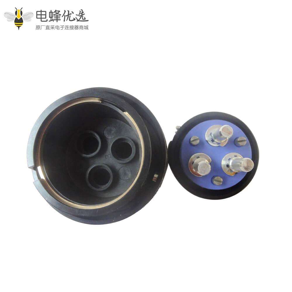 3芯圆形插头公头6壳公头直式压接JL牵引机车连接器