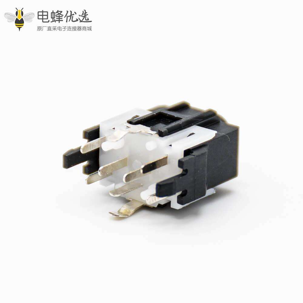 dc直流电源插座母插座不带屏蔽插孔贴片焊接直式塑料黑色