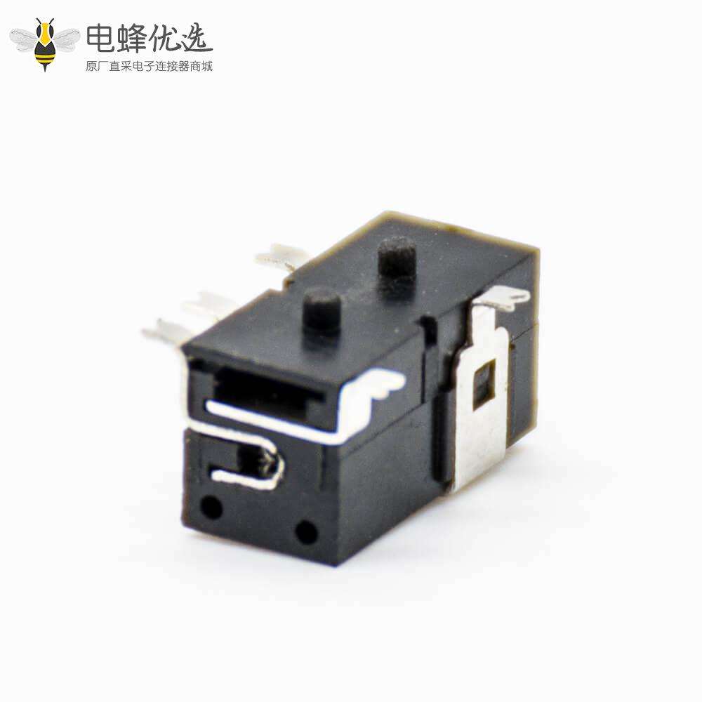 贴片dc电源插座公弯式贴板塑料不带屏蔽贴片焊接