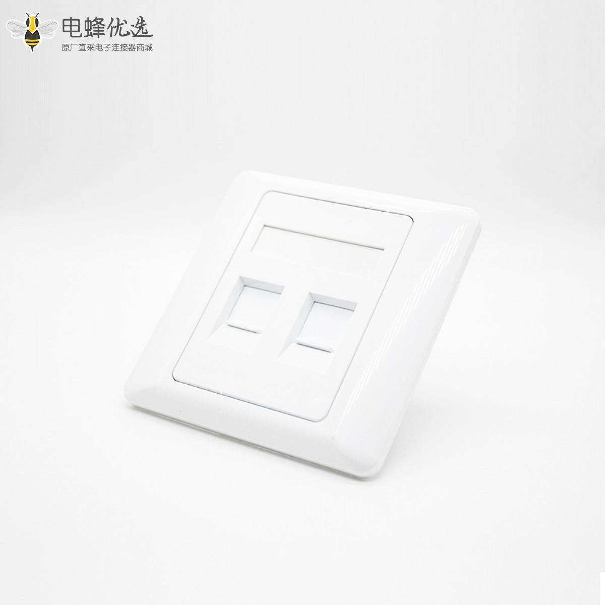 86信息面板两孔86mm网络模块塑料白色信息面板