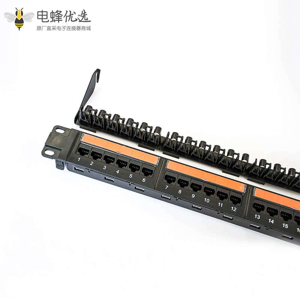 110电话配线架双IDC不带屏蔽24端口19英寸用于超五类线材