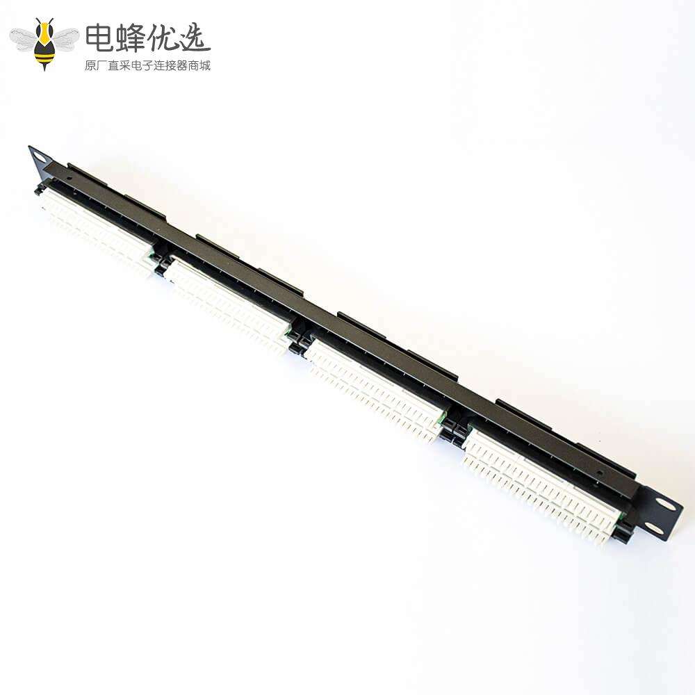 24口RJ45配线架不带屏蔽19英寸110类型IDC用于超五类线材