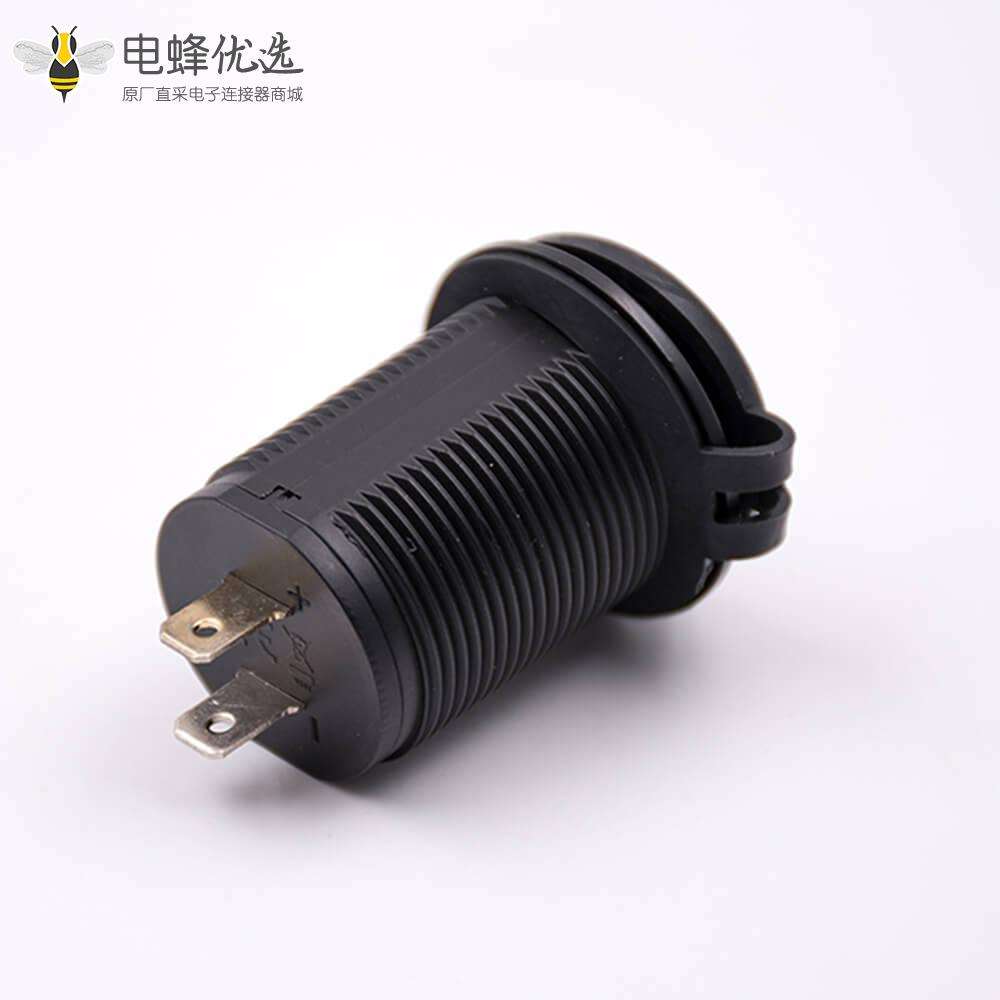 双USB车载手机充电器带防尘盖5V 1A+2.1A