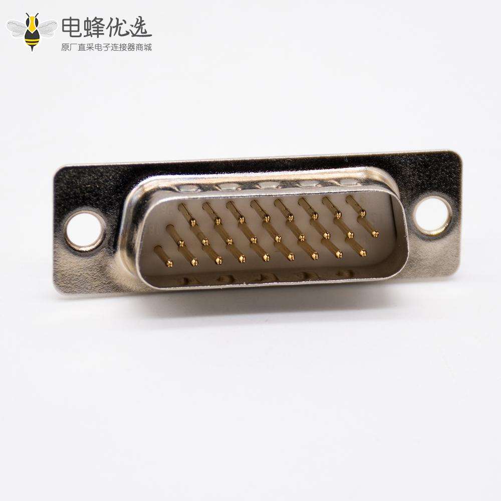 D Sub线焊接26芯3排冲针焊杯直式公头DB接口