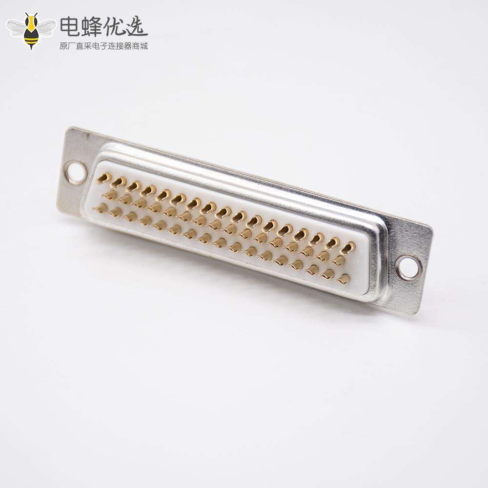 D Sub焊线式连接器180度公头冲针3排50芯DB接口