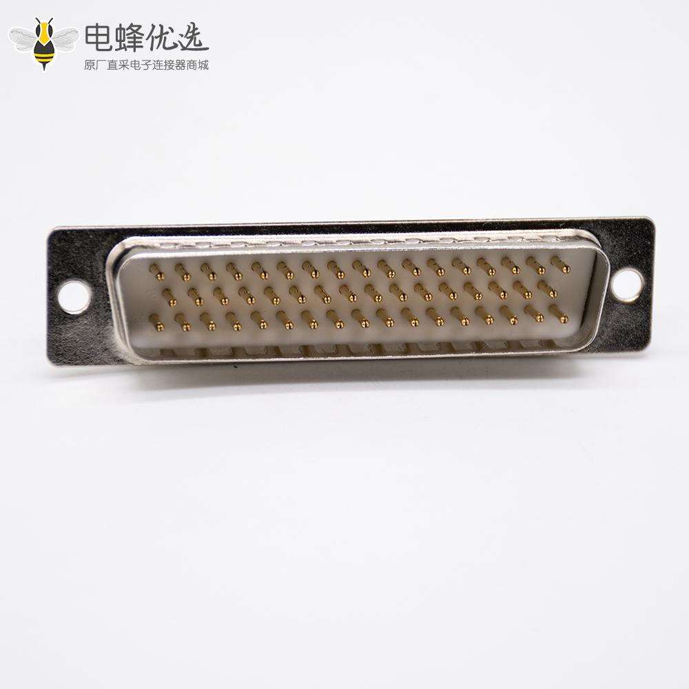 D Sub焊线式连接器180度公头冲针3排50芯DB接口