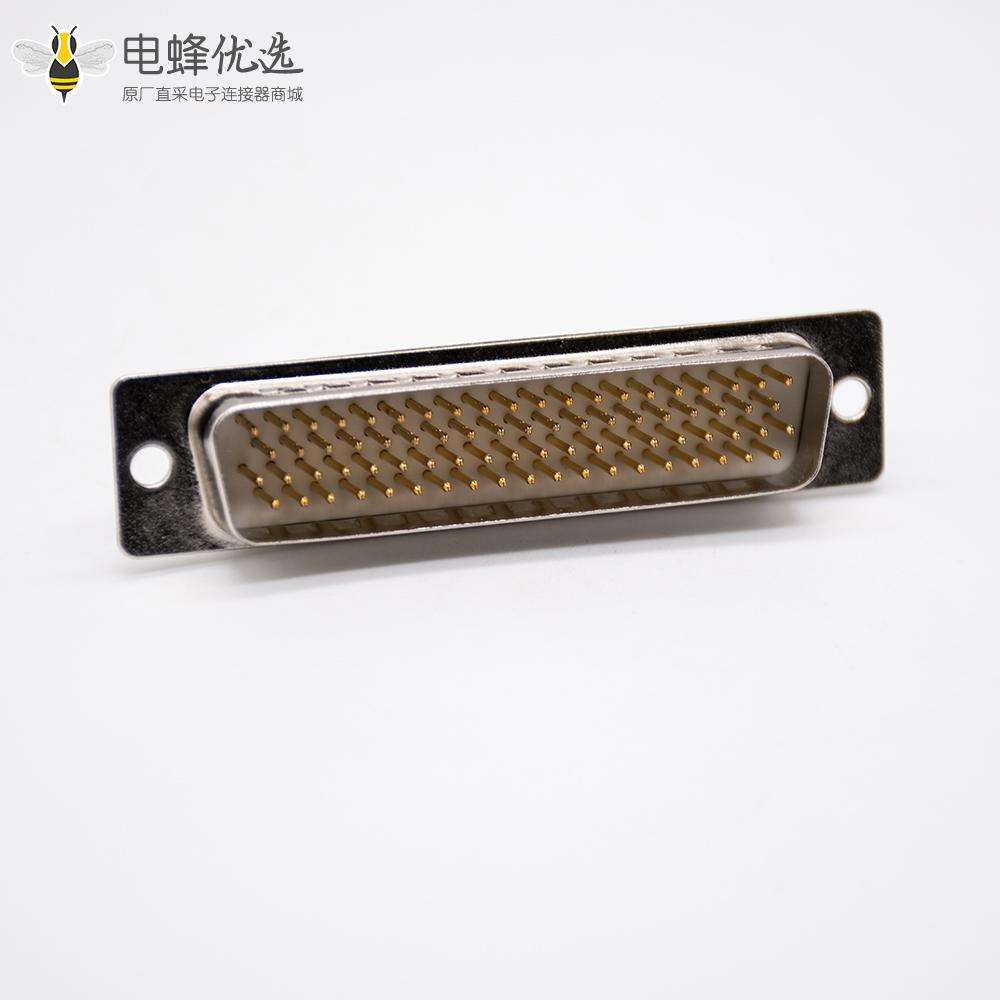 78 Pin D Sub连接器焊杯式180度公头4排冲针