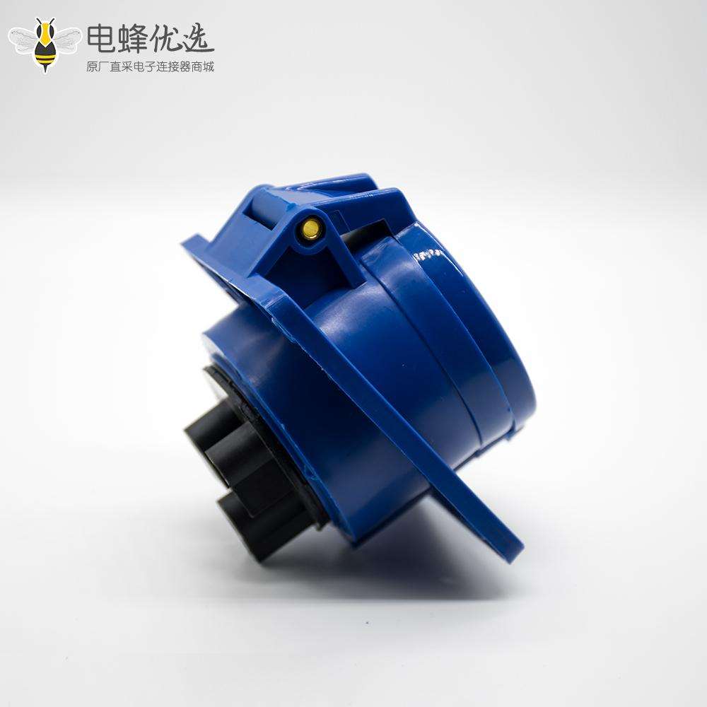 工业暗装插座3芯斜座2P+E母头32A 220V-240V IP44防水