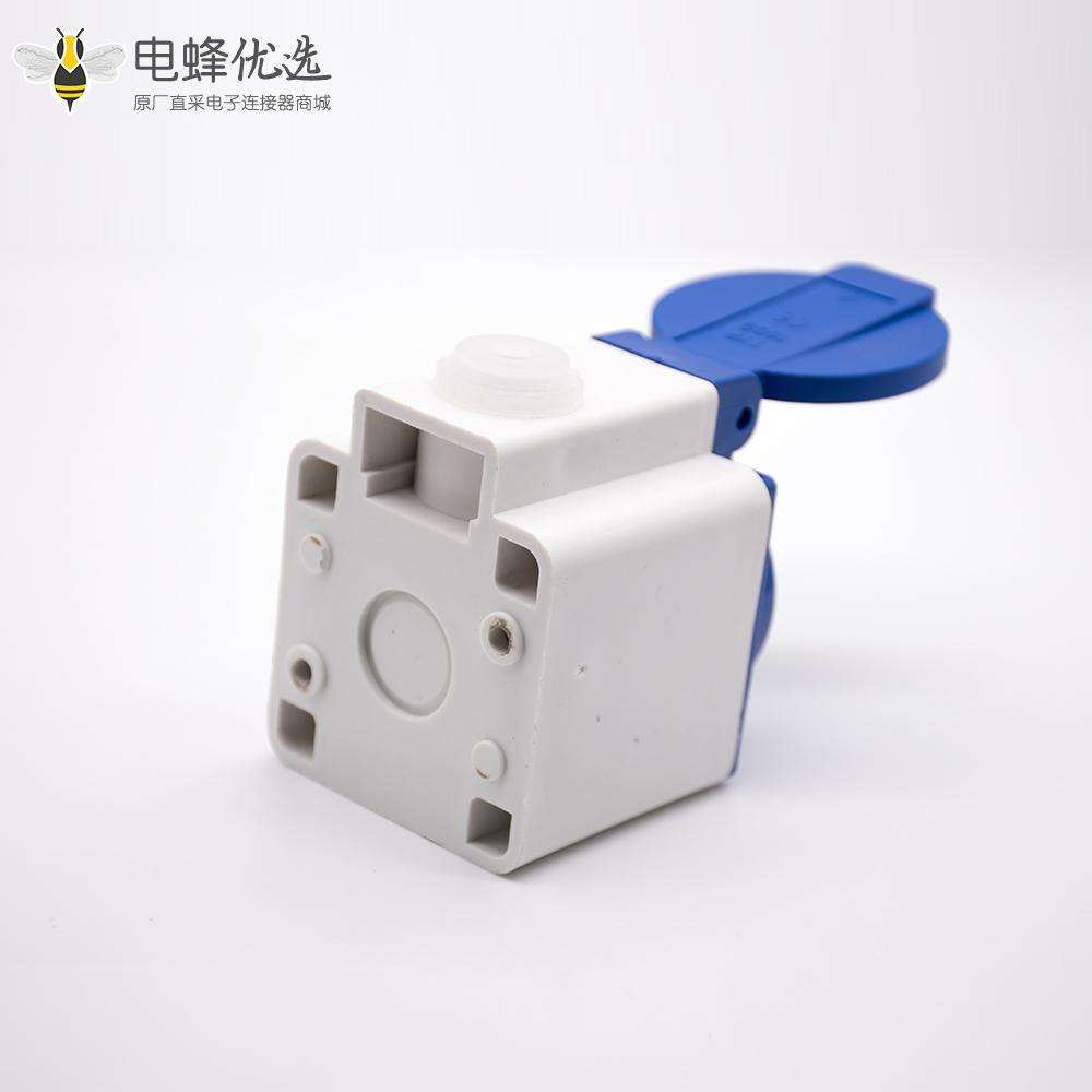 明装五孔插座蓝色母头防水IP54单相2P+E 10A 220V-240V